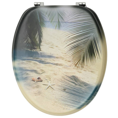 Toiletbril met deksel strand MDF 1 Strand Nee