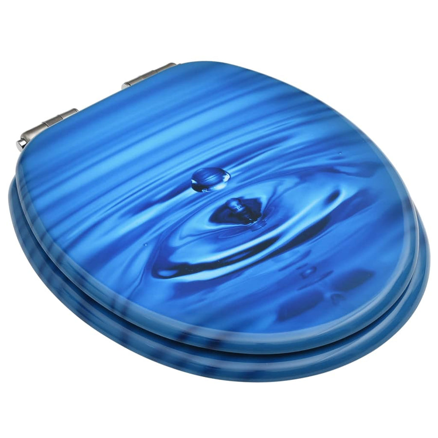Toiletbril met soft-close deksel waterdruppel MDF blauw 1 Blauw waterdruppel Ja