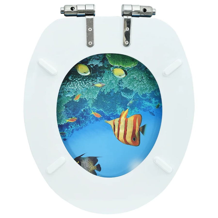 Toiletbril met soft-close deksel diepzee MDF 1 Diepzee Ja