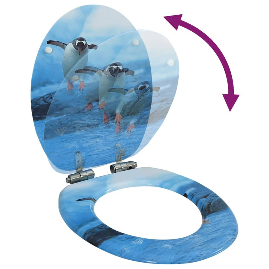 Toiletbril met soft-close deksel pinguïn MDF 1 Pinguin Ja