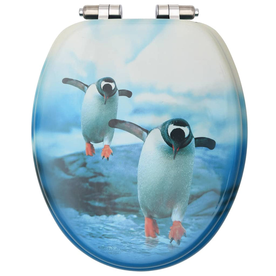 Toiletbril met soft-close deksel pinguïn MDF 1 Pinguin Ja
