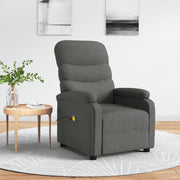 Massagestoel donkergrijs stof 75x91x101 cm