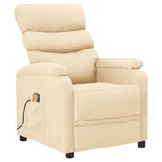 Massagestoel stof crèmekleurig 75x91x101 cm