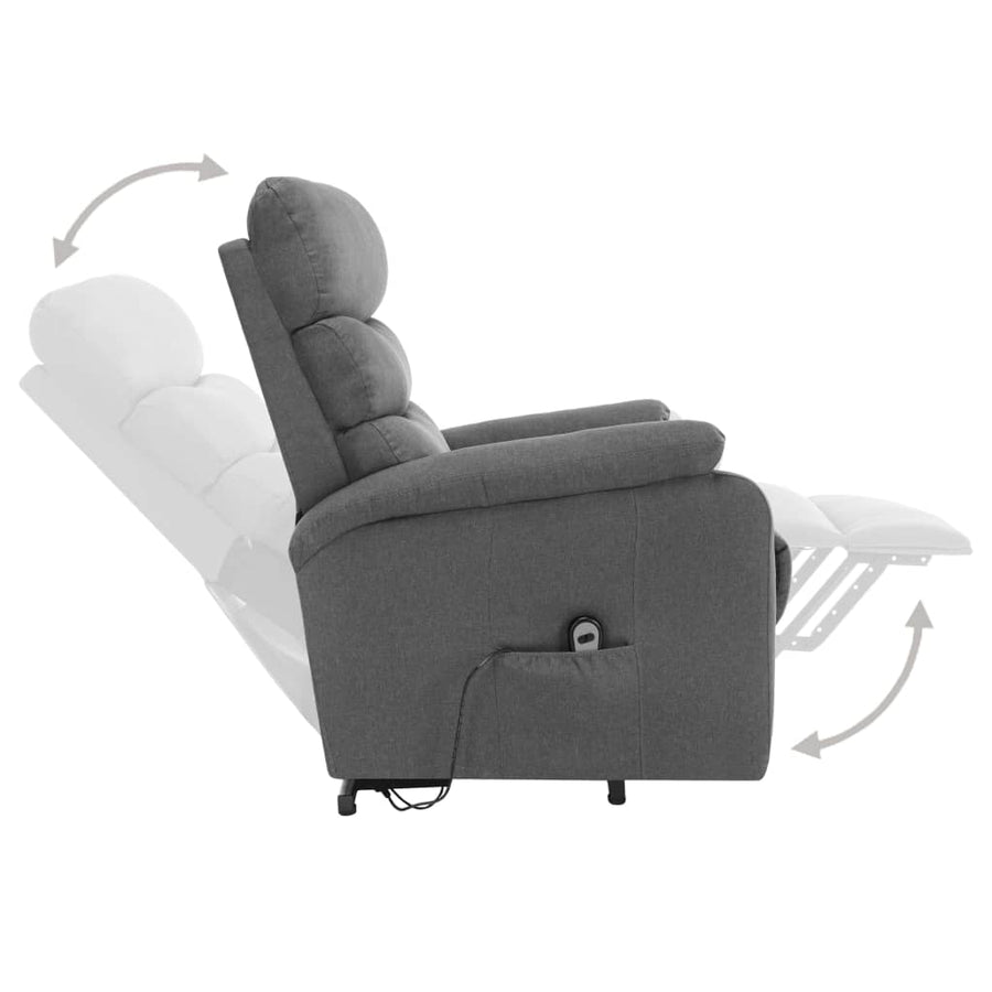 Sta-Op-Massagestoel Stof Lichtgrijs