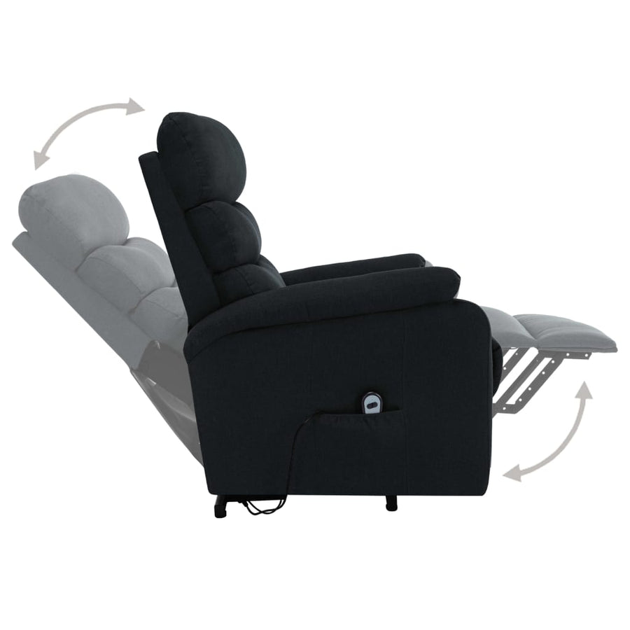 Sta-Op-Massagestoel Stof Zwart
