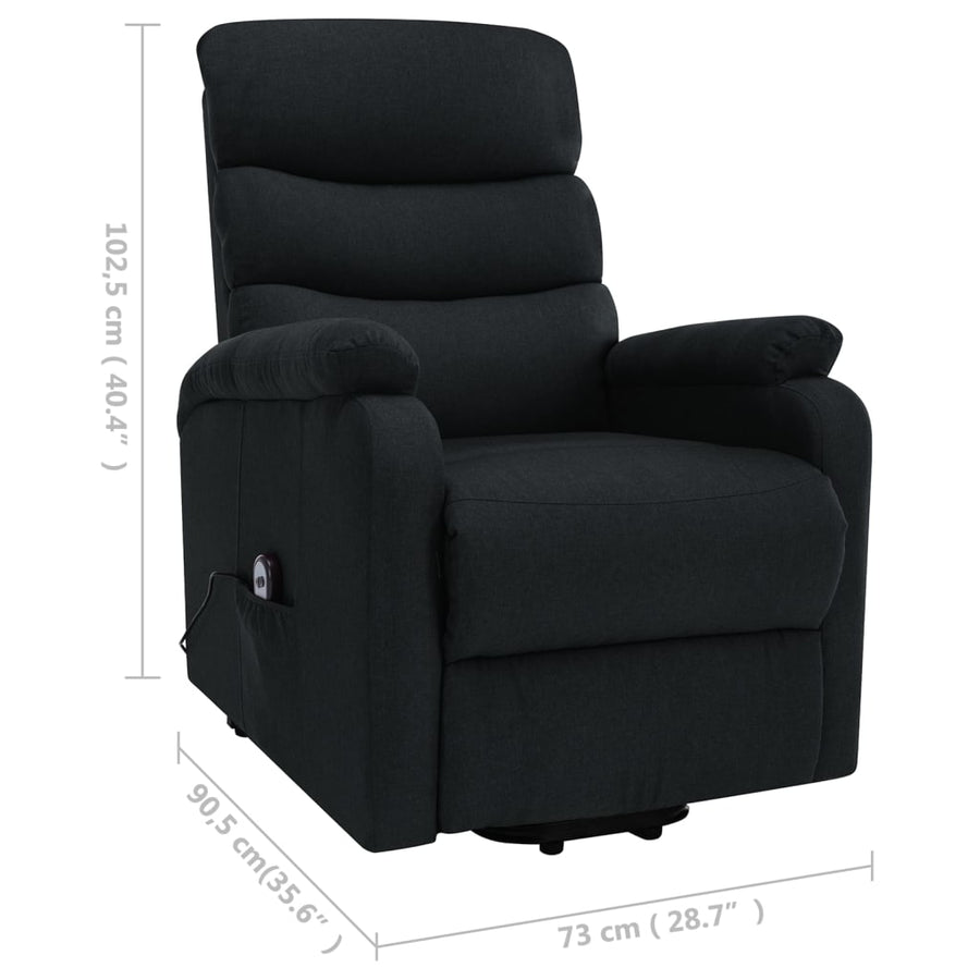 Sta-Op-Massagestoel Stof Zwart