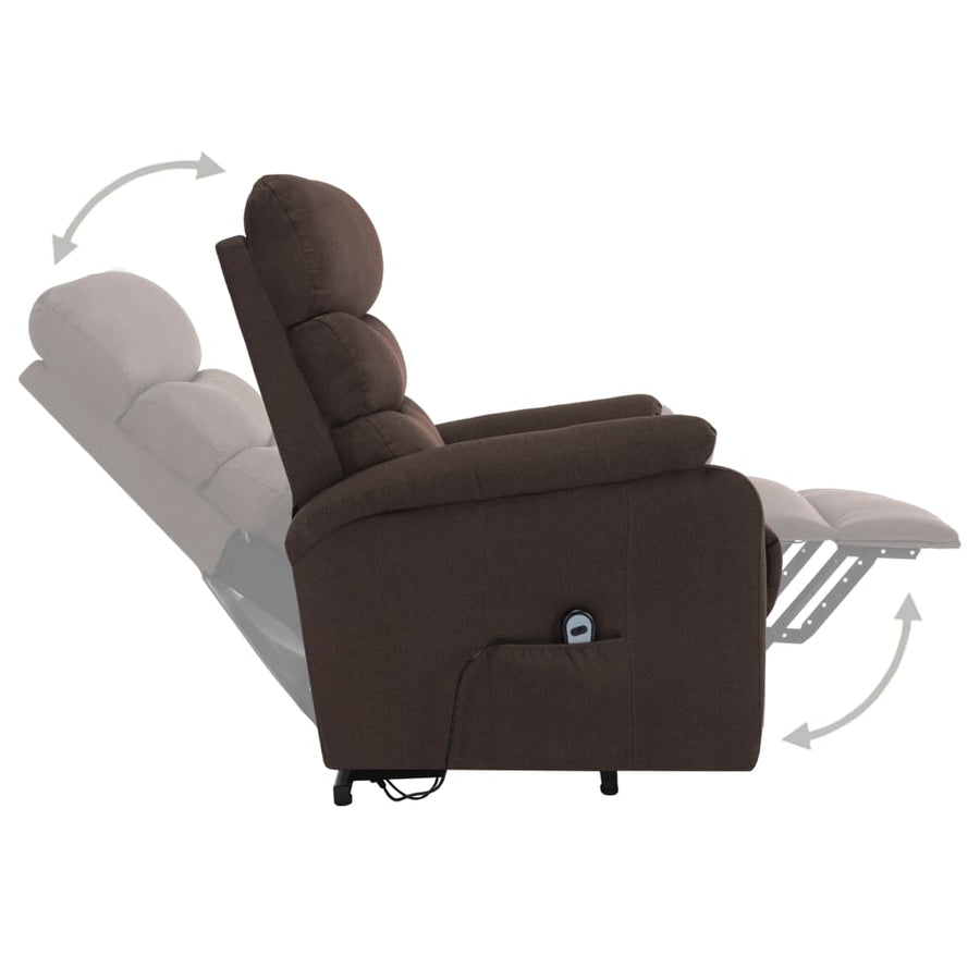 Sta-op-massagestoel stof bruin