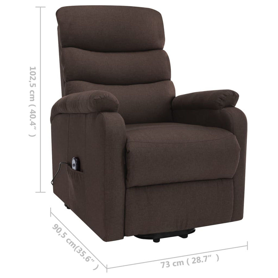 Sta-op-massagestoel stof bruin