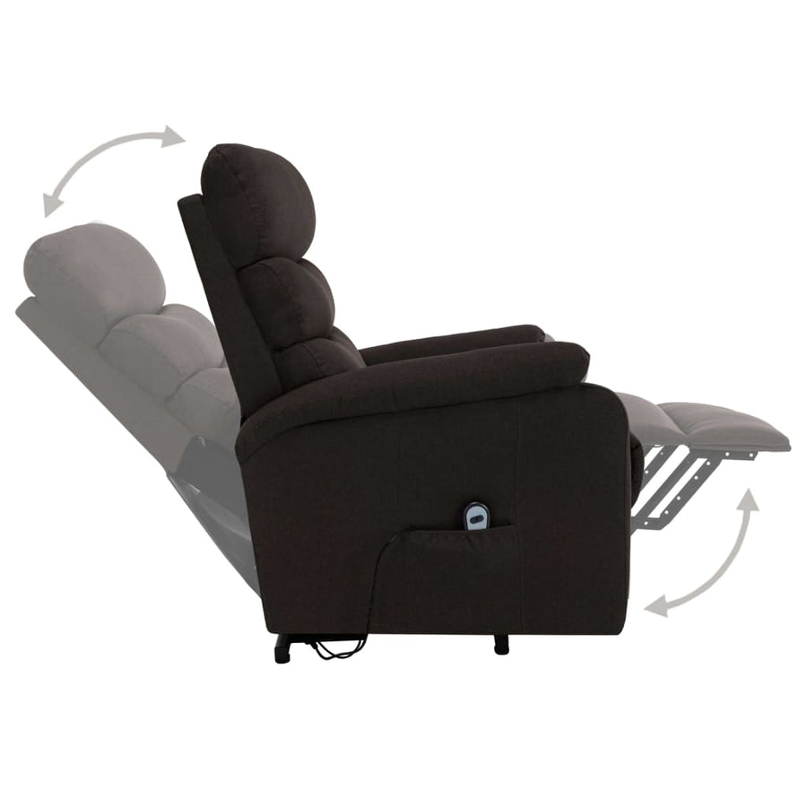 Sta-Op-Massagestoel Stof Donkerbruin