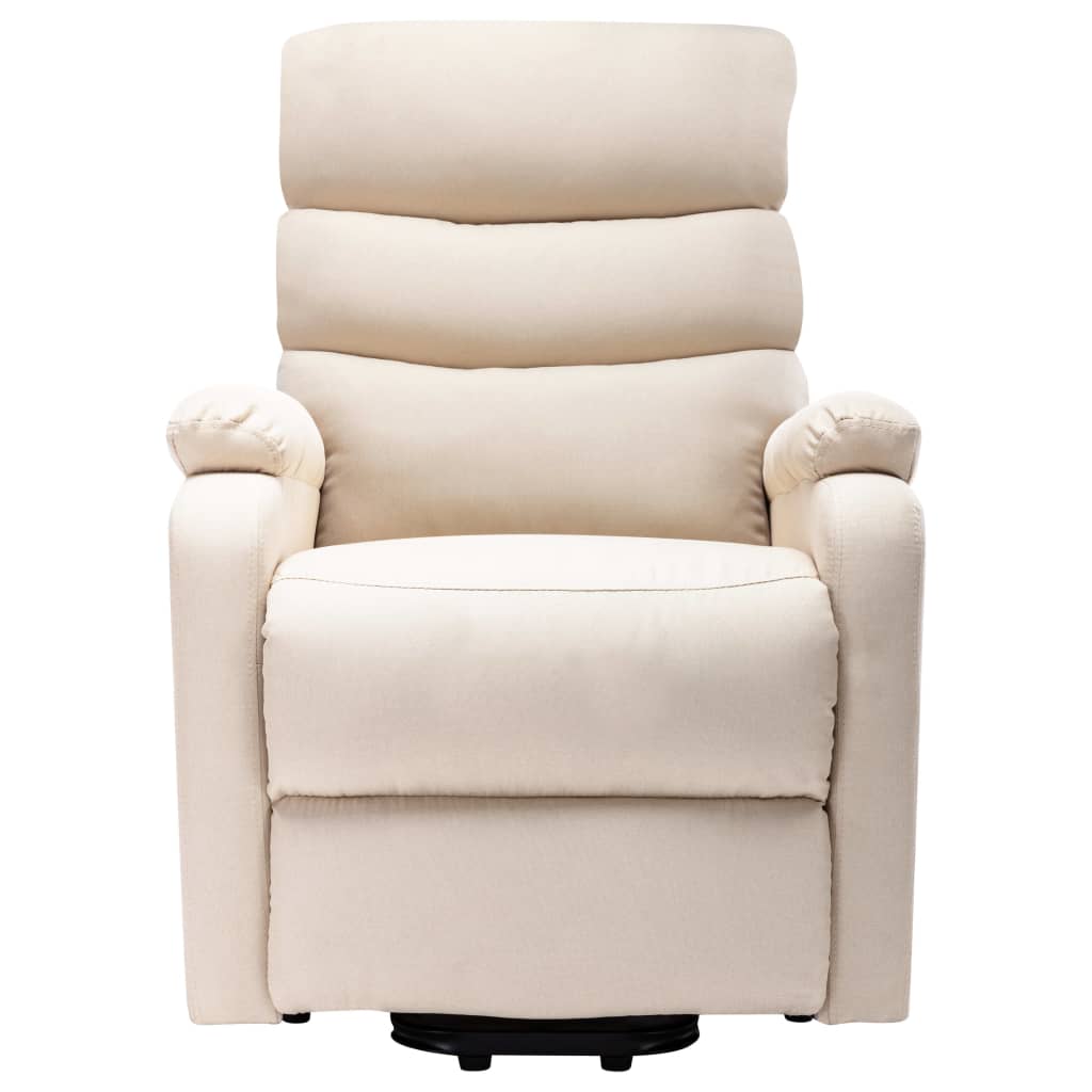 Sta-op-massagestoel stof crèmekleurig