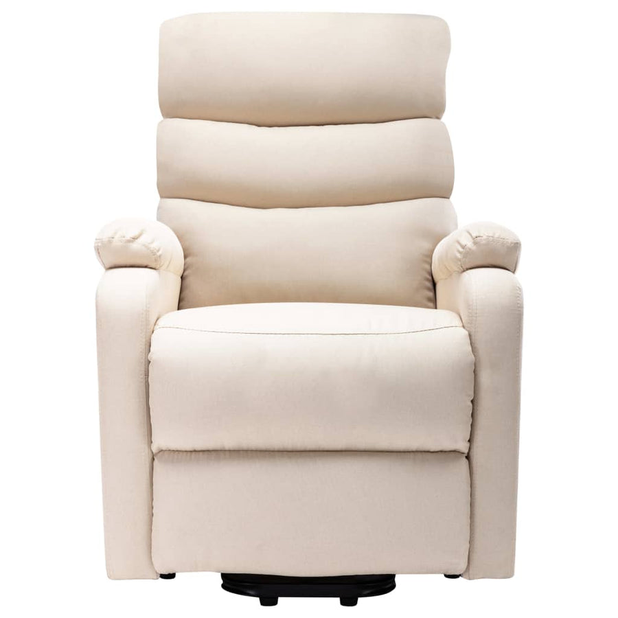 Sta-op-massagestoel stof crèmekleurig