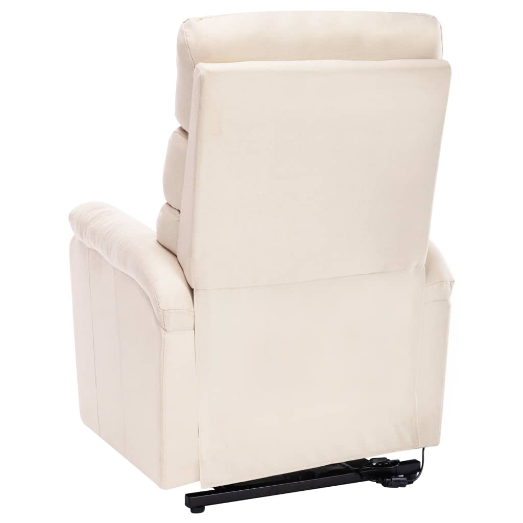 Sta-op-massagestoel stof crèmekleurig