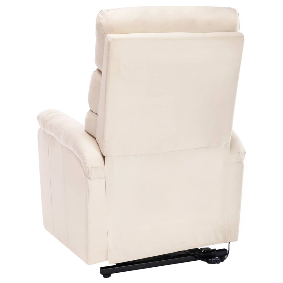 Sta-op-massagestoel stof crèmekleurig