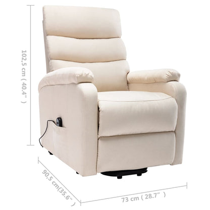 Sta-op-massagestoel stof crèmekleurig