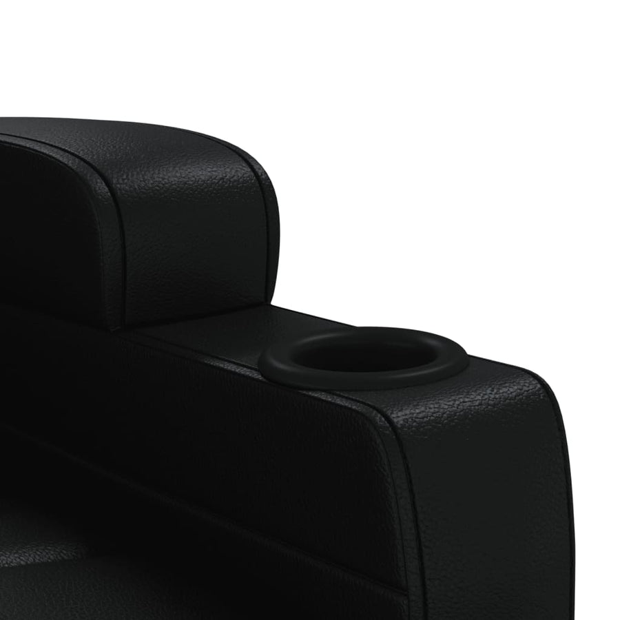 Massagestoel kunstleer zwart