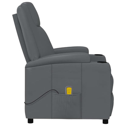 Massagestoel kunstleer antracietkleurig
