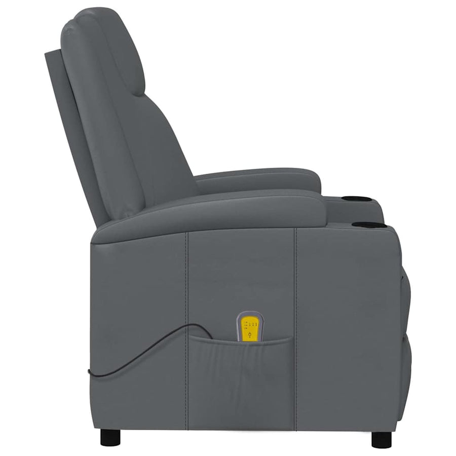 Massagestoel kunstleer antracietkleurig