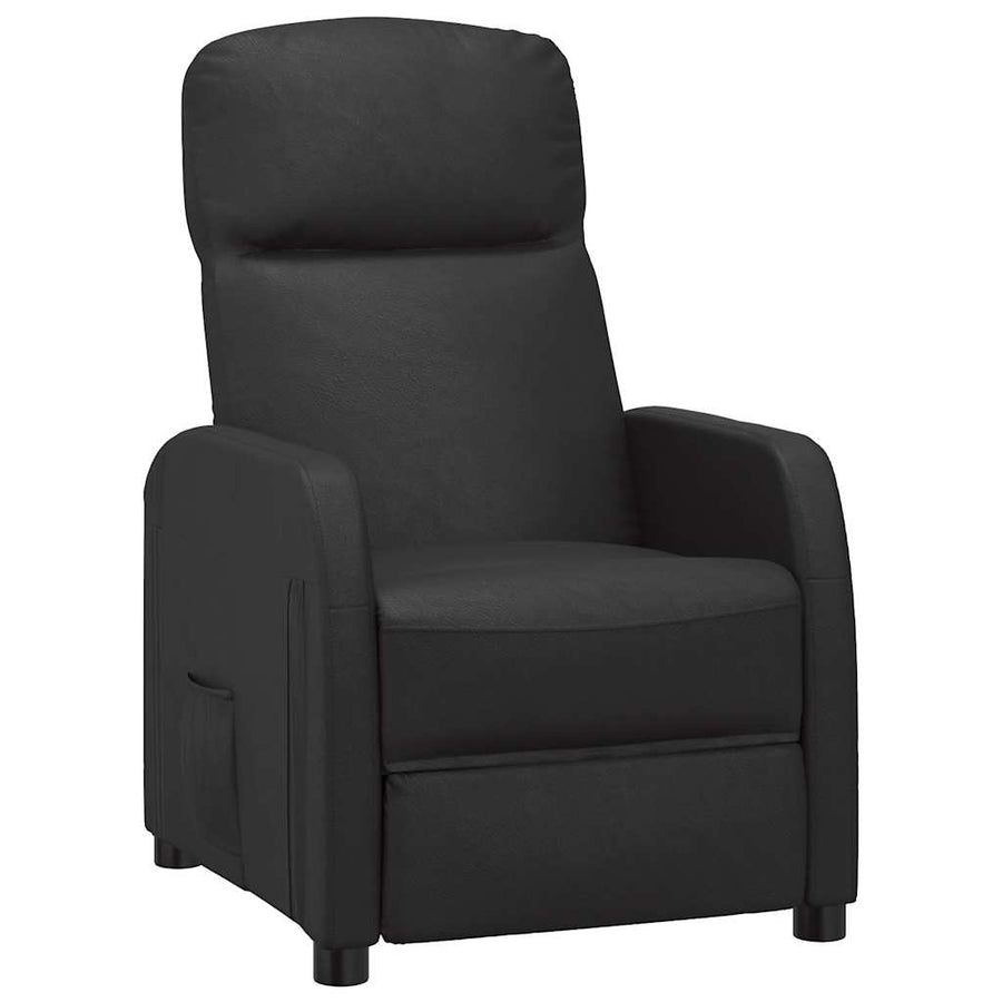 Fauteuil verstelbaar kunstleer zwart