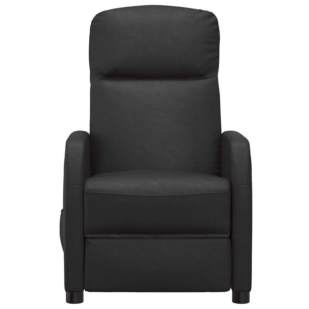 Fauteuil verstelbaar kunstleer zwart