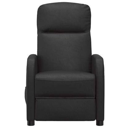Fauteuil verstelbaar kunstleer zwart