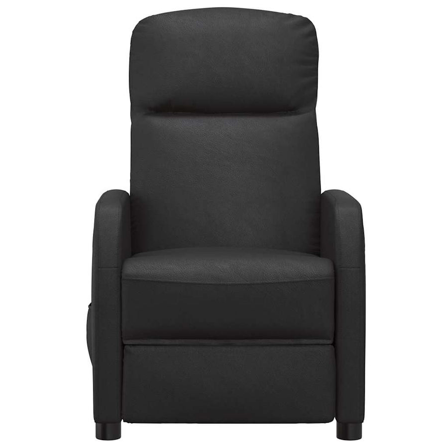 Fauteuil verstelbaar kunstleer zwart