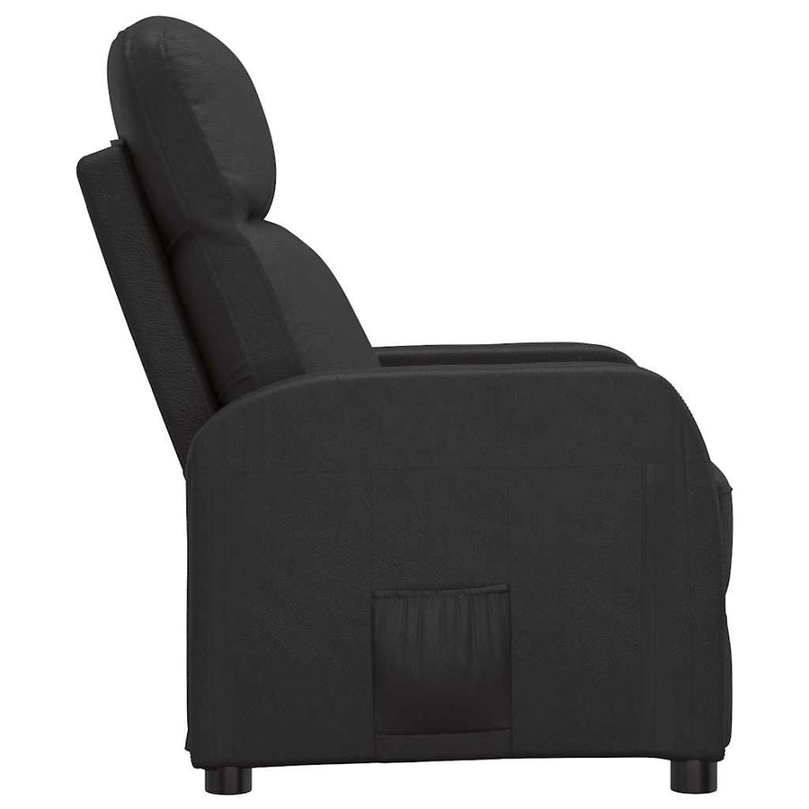 Fauteuil verstelbaar kunstleer zwart