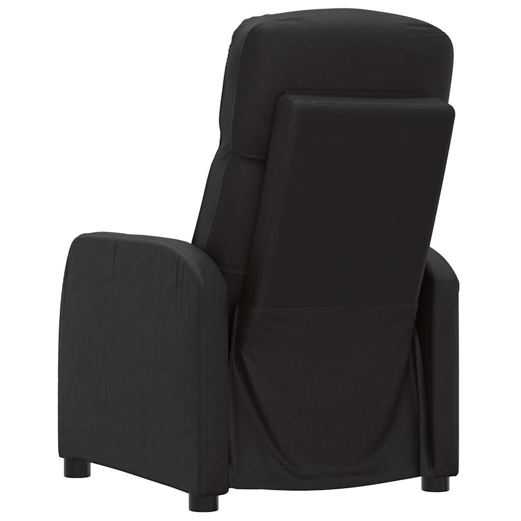 Fauteuil verstelbaar kunstleer zwart