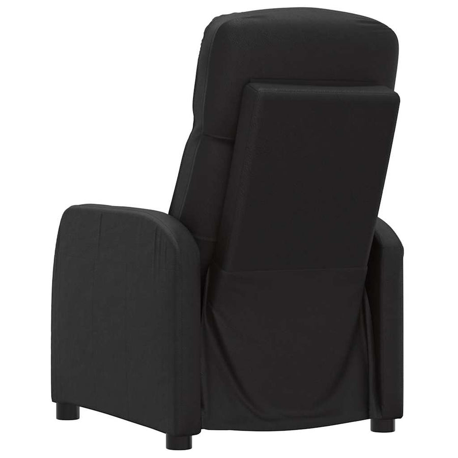 Fauteuil verstelbaar kunstleer zwart