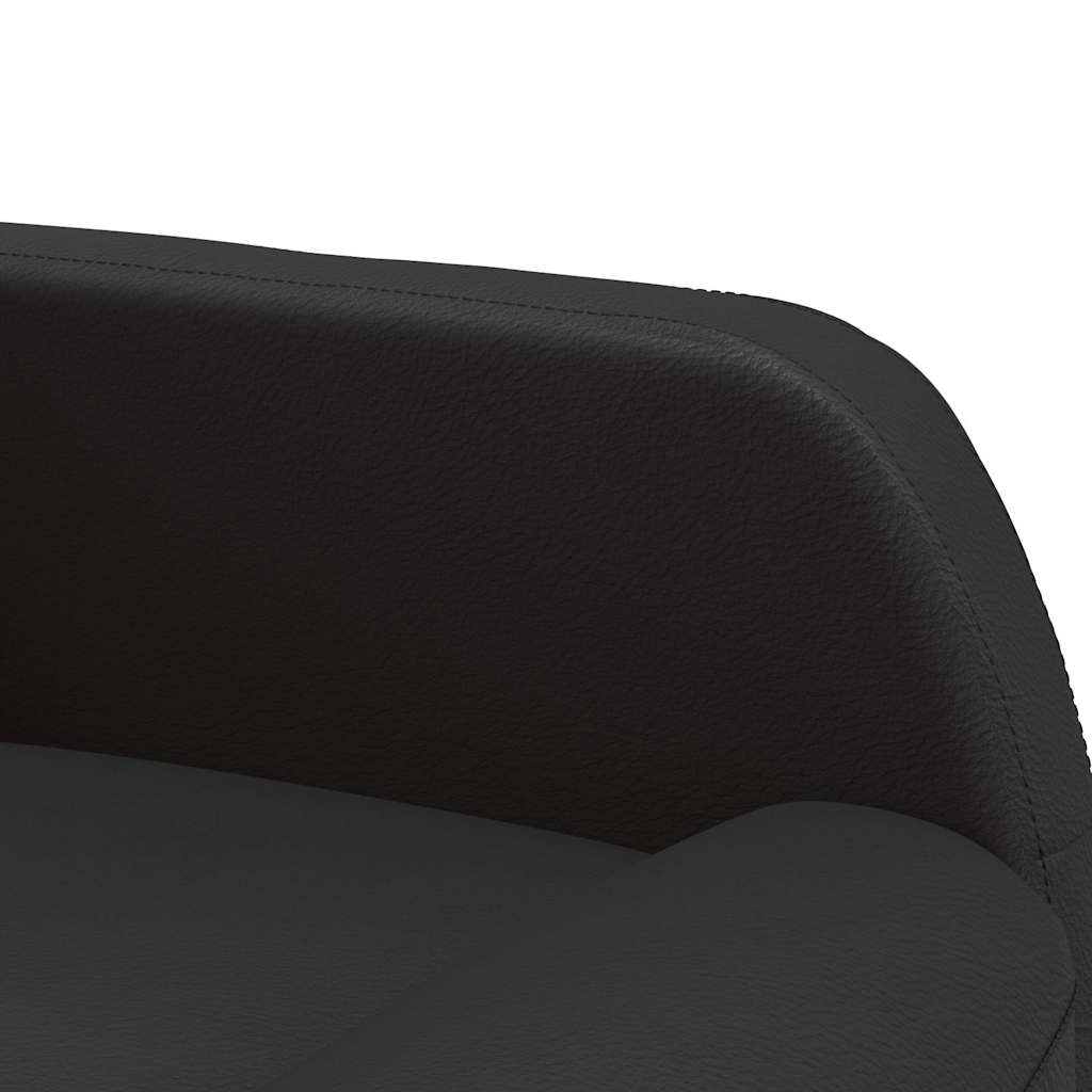 Fauteuil verstelbaar kunstleer zwart