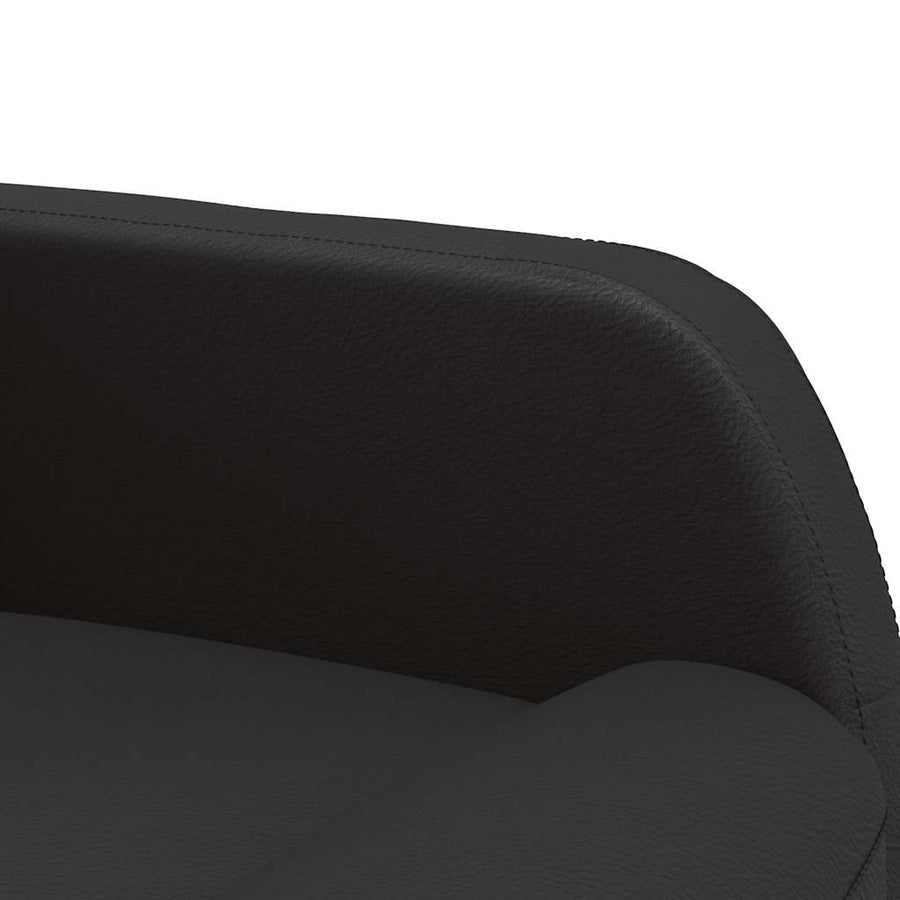 Fauteuil verstelbaar kunstleer zwart