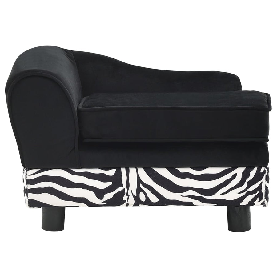 Hondenbank 57X34X36 Cm Pluche Zwart