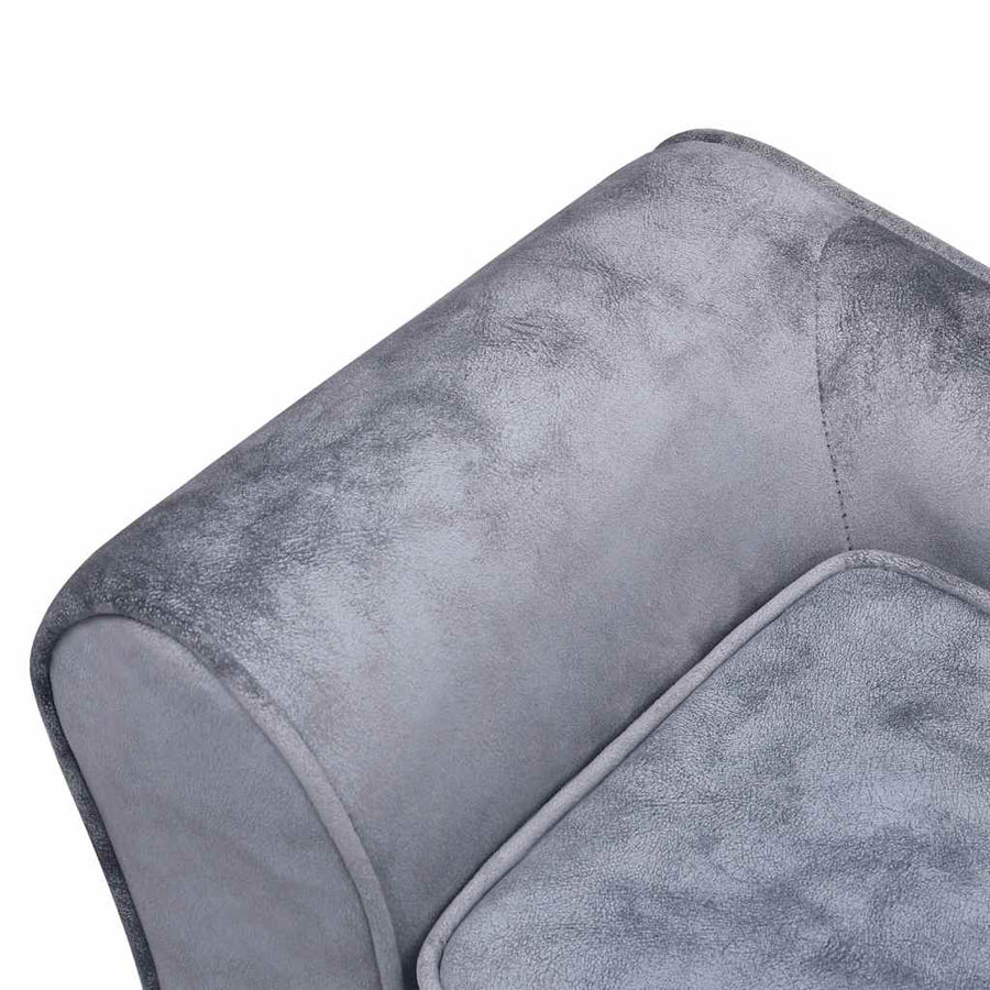 Hondenbank 57x34x36 cm pluche grijs
