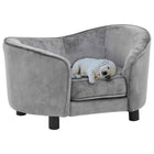 Hondenbank pluche grijs 69x49x40 cm