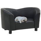 Dog bed 67x41x39 cm artificial leather black