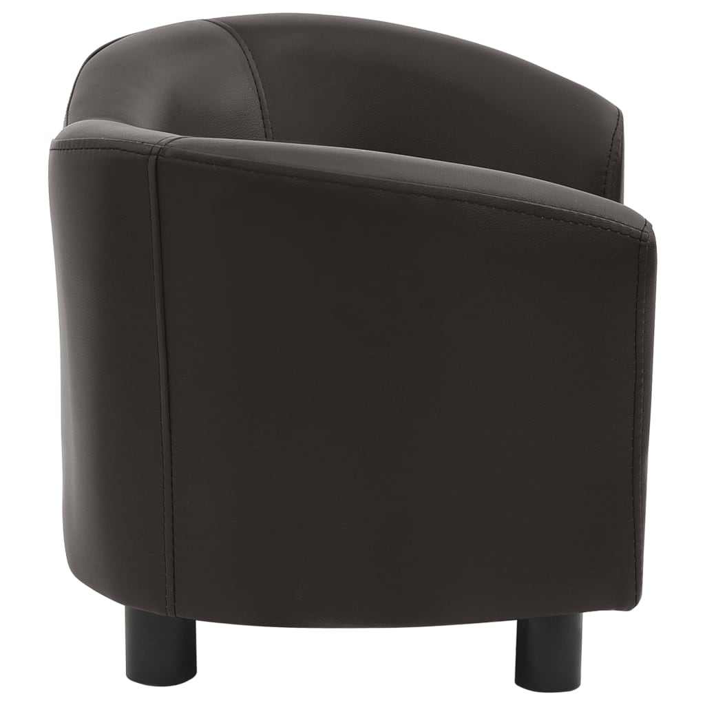 Hondenbank 67x41x39 cm kunstleer bruin Bruin