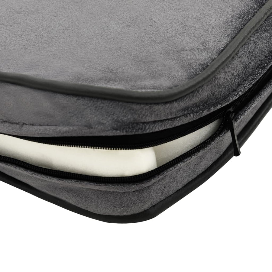 Hondenbank 81X43X31 Cm Pluche En Kunstleer Grijs