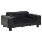 Hondenbank 81x43x31 cm zwart pluche