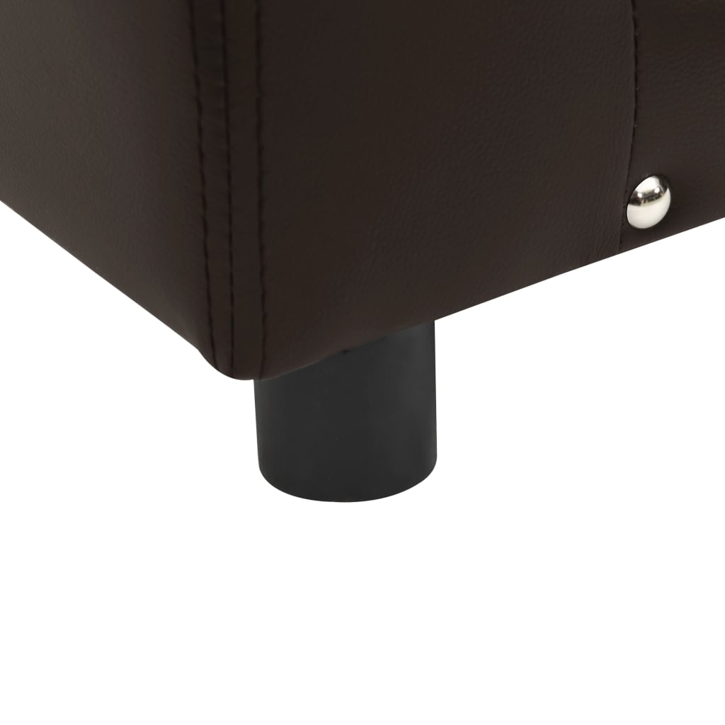 Hondenbank 81x43x31 cm pluche en kunstleer bruin Bruin