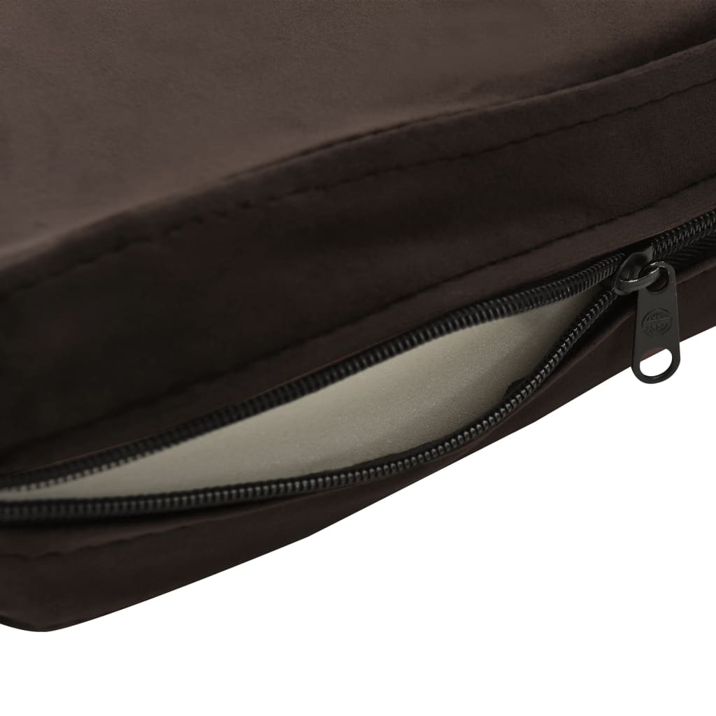 Hondenbank 81x43x31 cm pluche en kunstleer bruin Bruin