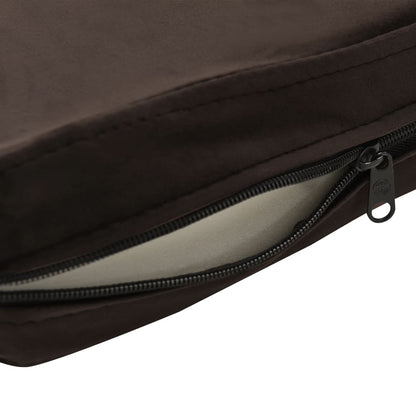 Hondenbank 81x43x31 cm pluche en kunstleer bruin Bruin