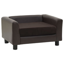 Hondenbank 60X43X30 Cm Pluche En Kunstleer Bruin