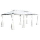 Gazebo with curtains 180g/m² 600x298x270 cm white