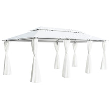 Prieel Met Gordijnen 180G/M² 600X298X270 Cm Wit