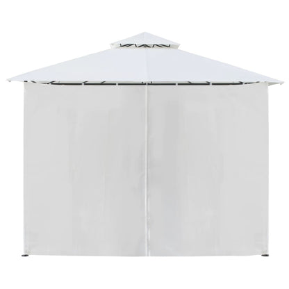 Prieel Met Gordijnen 180G/M² 600X298X270 Cm Wit