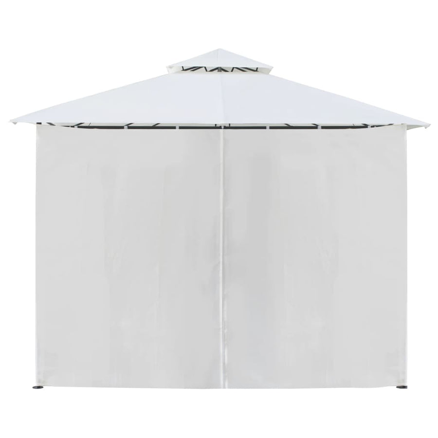 Prieel Met Gordijnen 180G/M² 600X298X270 Cm Wit