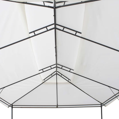 Prieel Met Gordijnen 180G/M² 600X298X270 Cm Wit