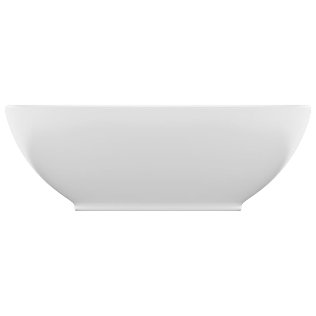 Wastafel Ovaal 40X33 Cm Keramiek Matwit matte white