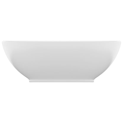 Wastafel Ovaal 40X33 Cm Keramiek Matwit matte white