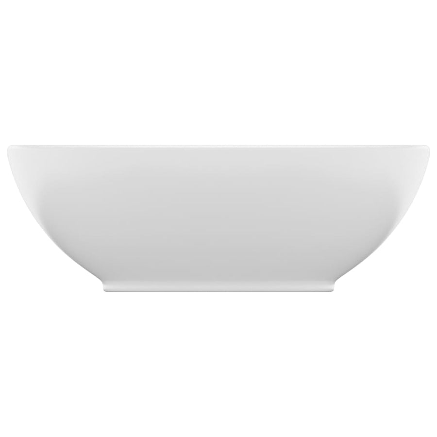 Wastafel Ovaal 40X33 Cm Keramiek Matwit matte white