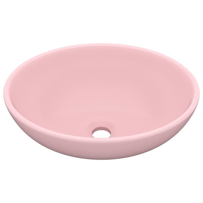 Wastafel Ovaal 40X33 Cm Keramiek Matroze matte pink